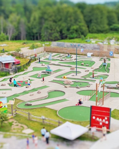 Outdoor mini golf course