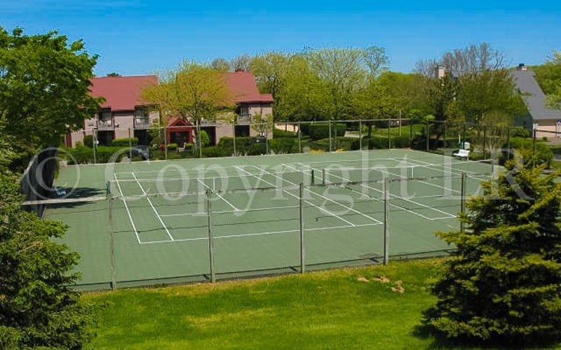 Association tennis courts on the bayside