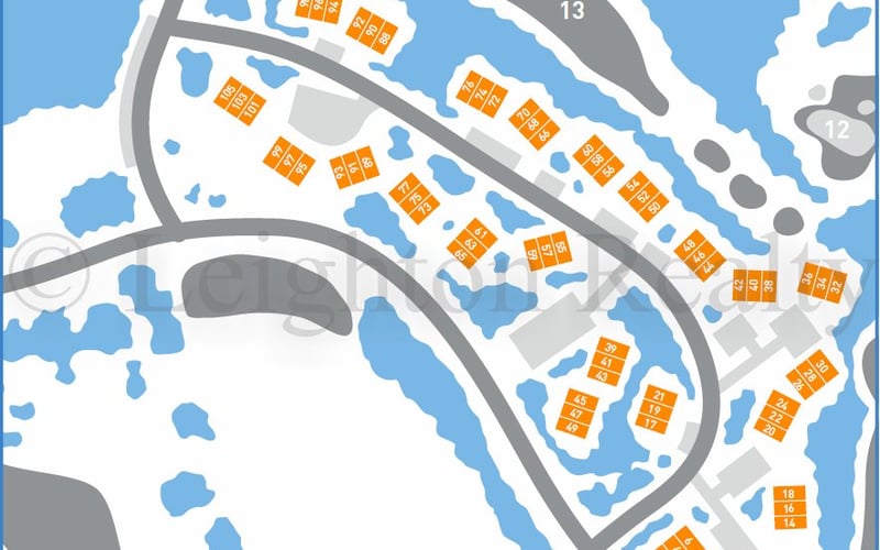 Trevor Village map at Ocean Edge Resort