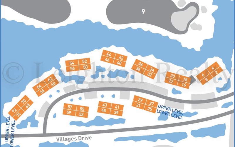 Endicott Village map at Ocean Edge Resort
