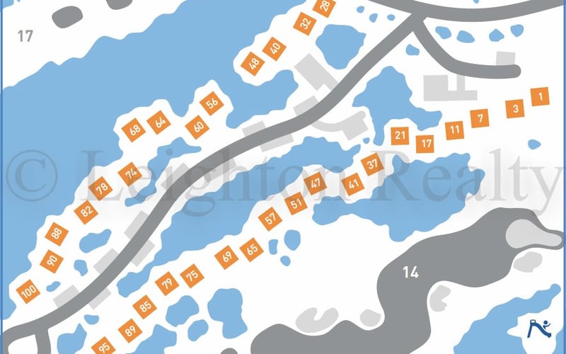 Middlecott Village map at Ocean Edge Resort