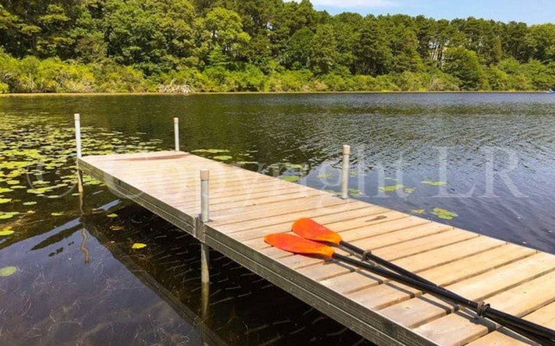 Stand-up paddleboarding on Blueberry Pond